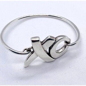 Tiffany & Co Picasso Sterling Silver 925 Signature Love Kiss XO Bangle Bracelet